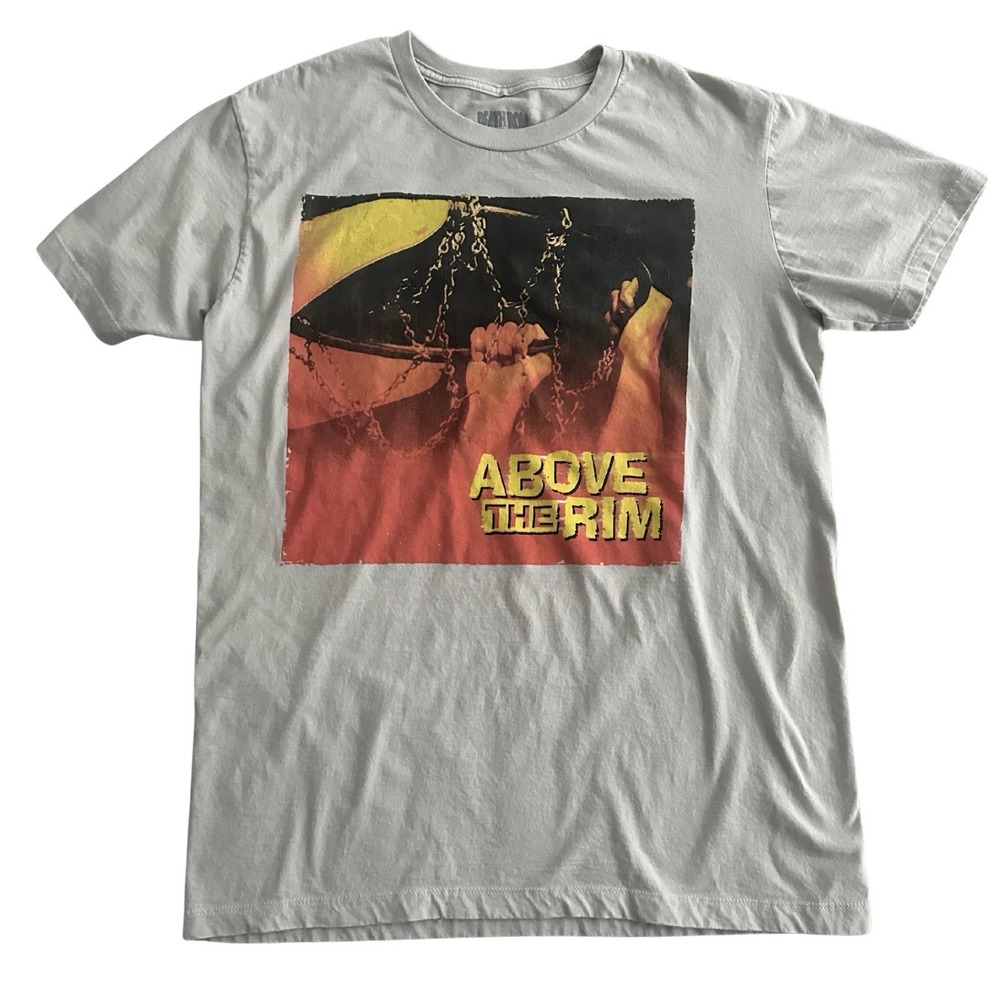 Death Row Records T Shirt Mens M Gray Above The Rim Graphic Tupac Tee Movie